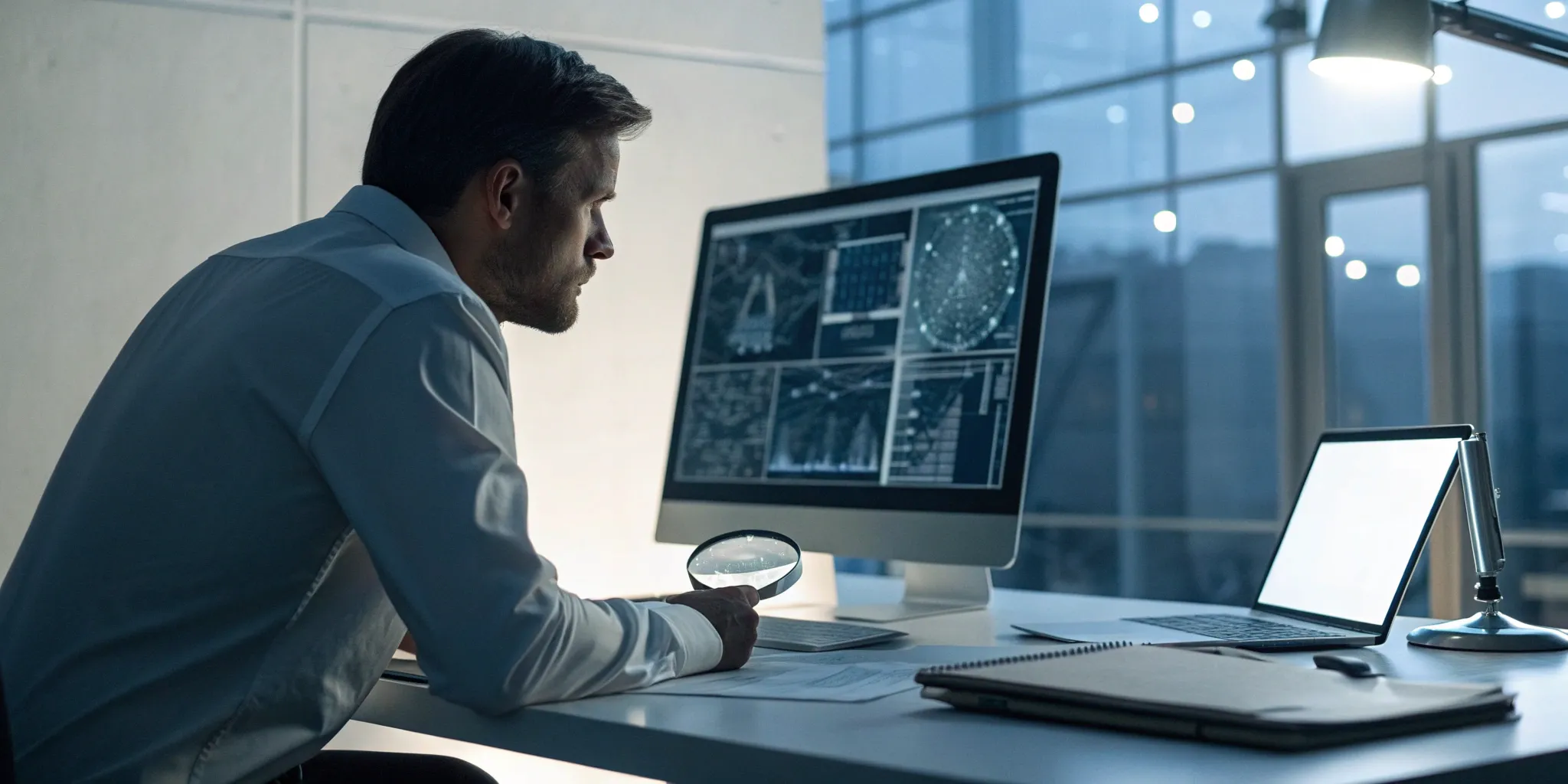Corporate investigation case management software displayed on a computer screen.
