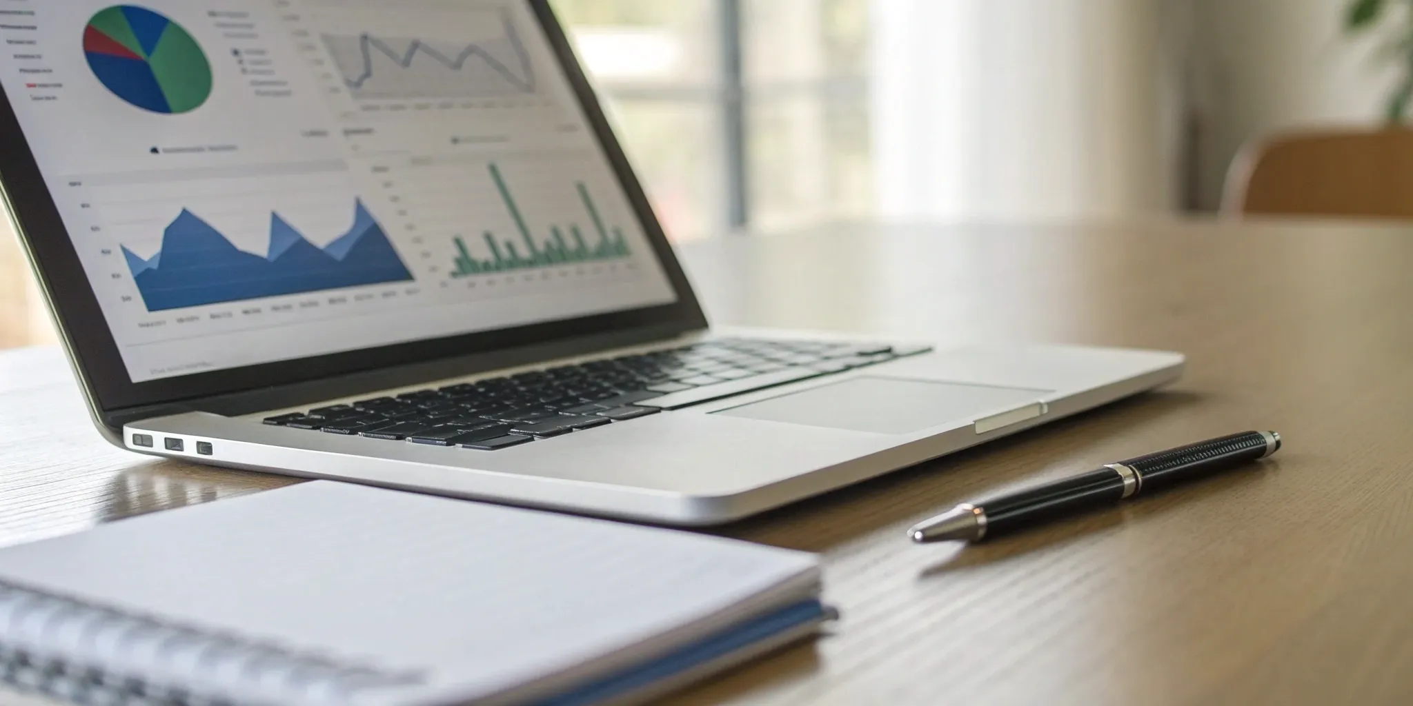 Investigations case management software with an analytics and reporting dashboard on a laptop.