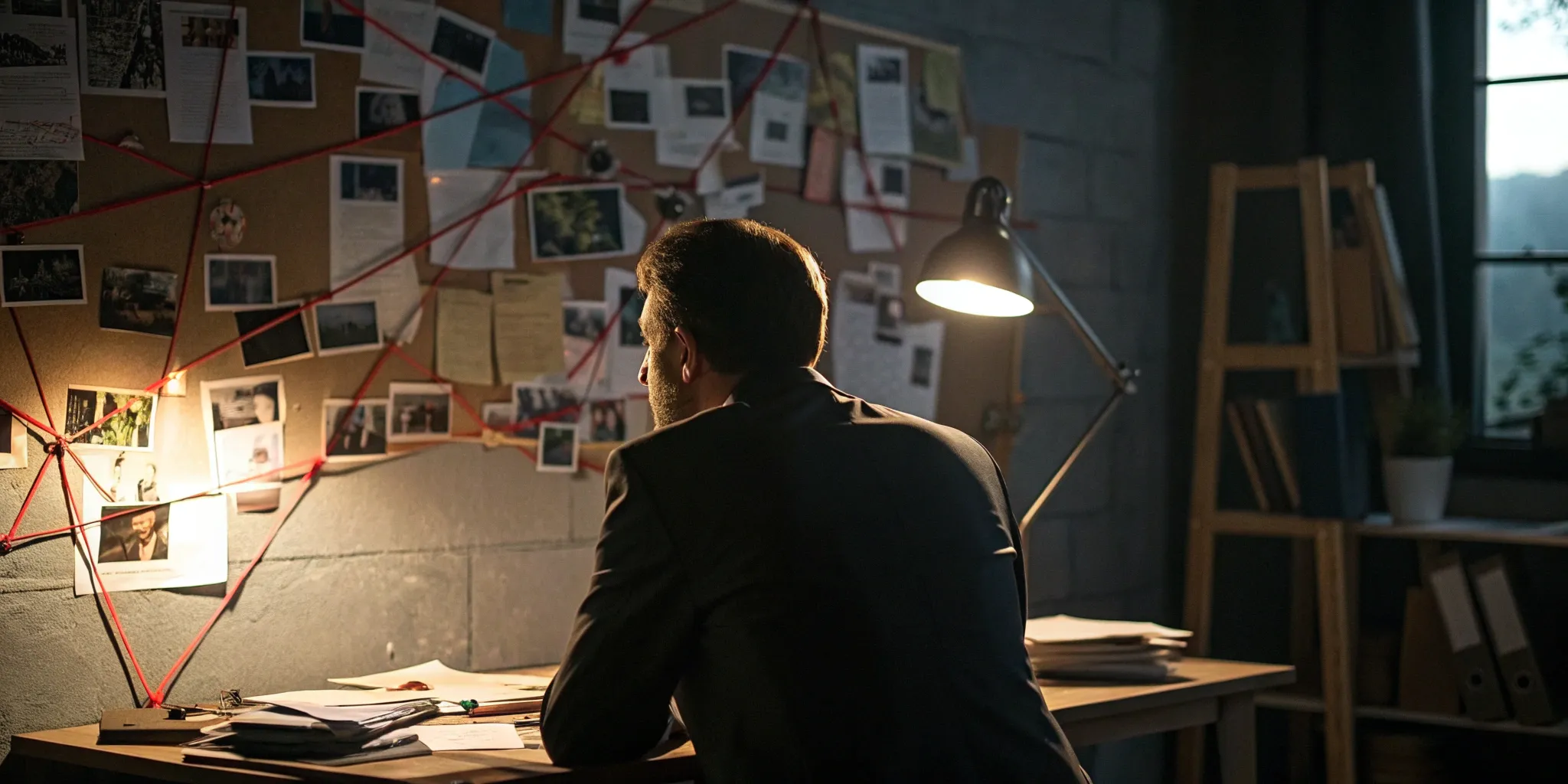 A leader managing multiple PI cases on a large evidence board.