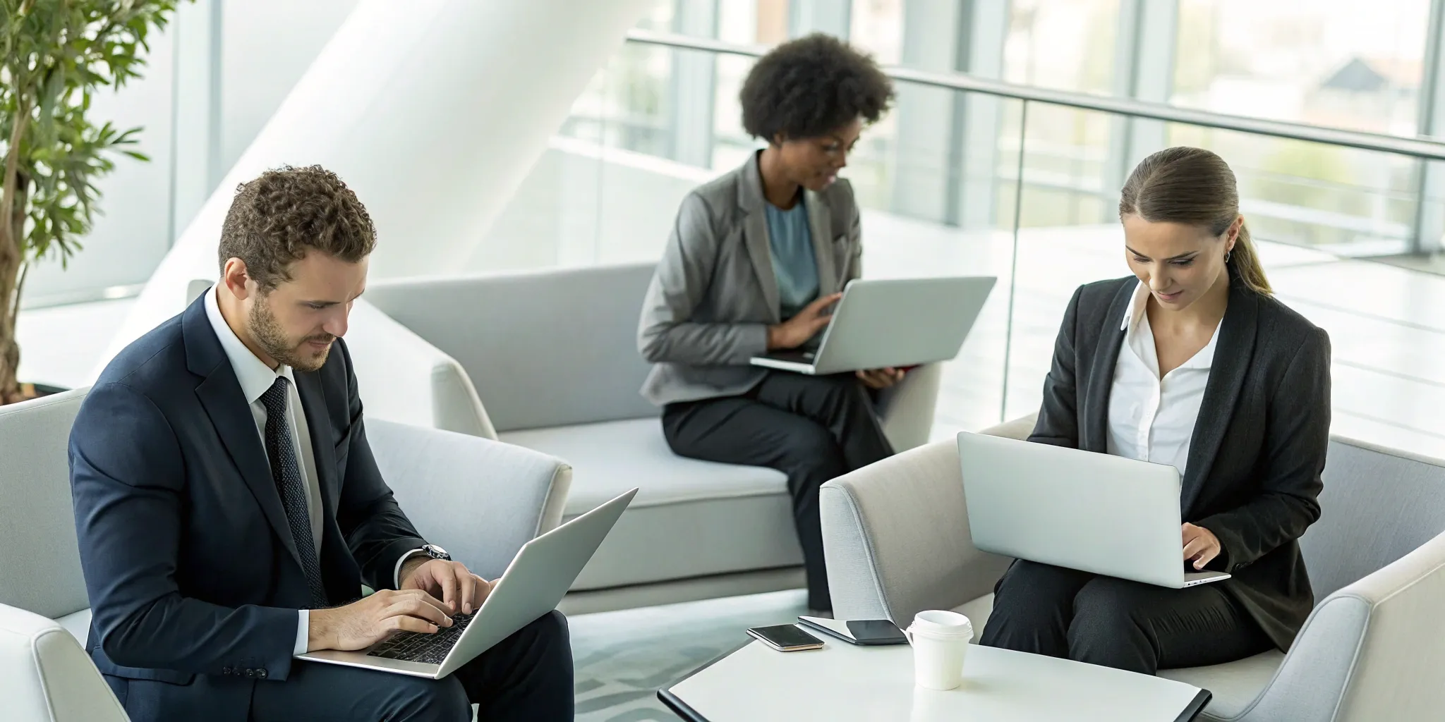 Professionals collaborating on a case using internal investigation software.