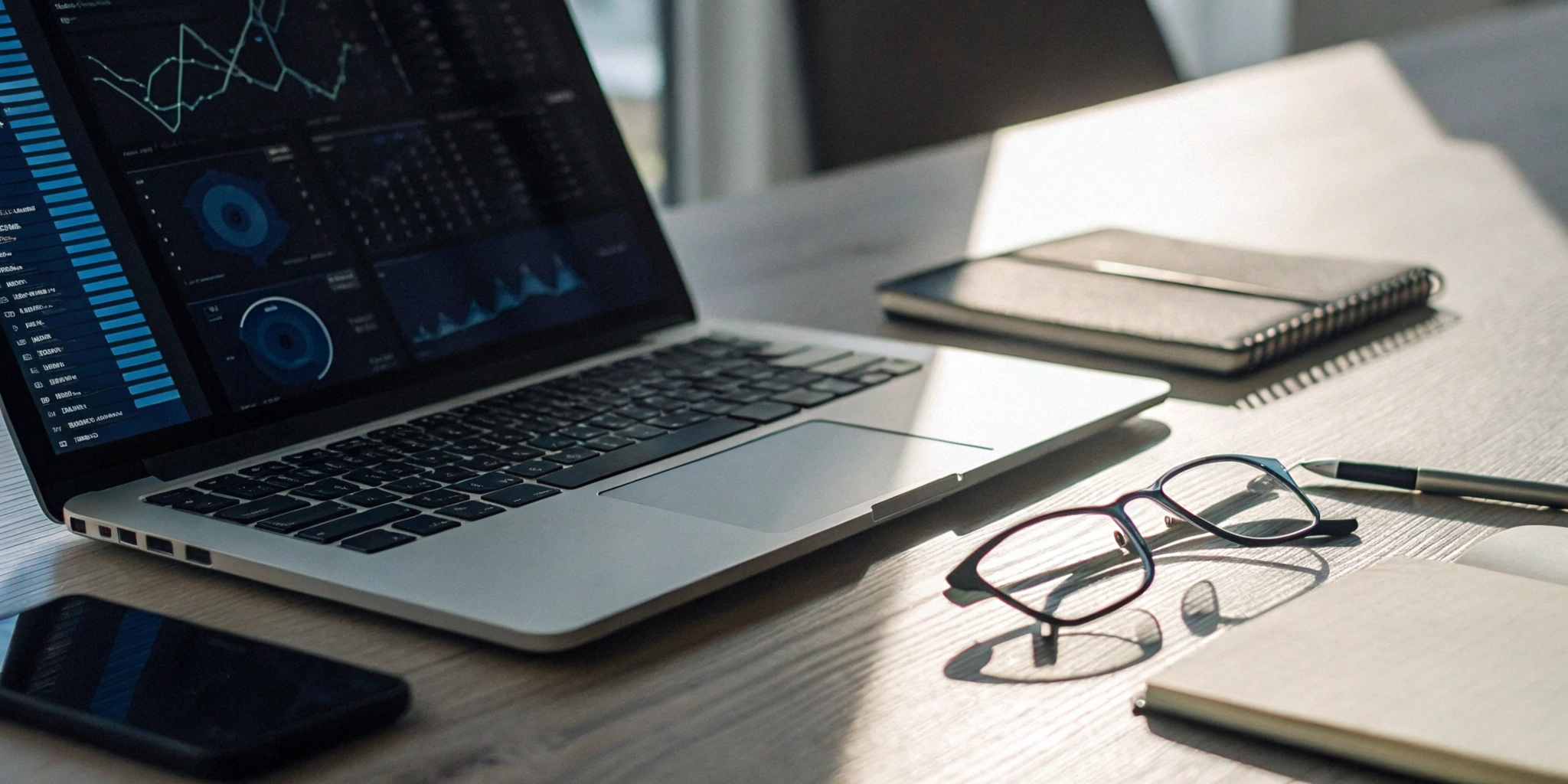 Whistleblower case management software dashboard on a laptop showing key analytics.