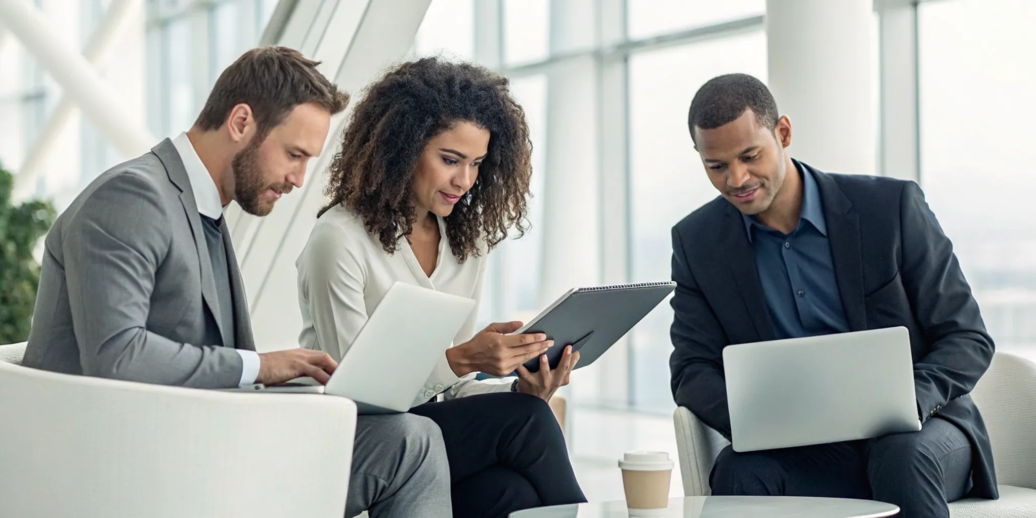 Agency team using investigation case software on laptops to improve collaboration and efficiency.