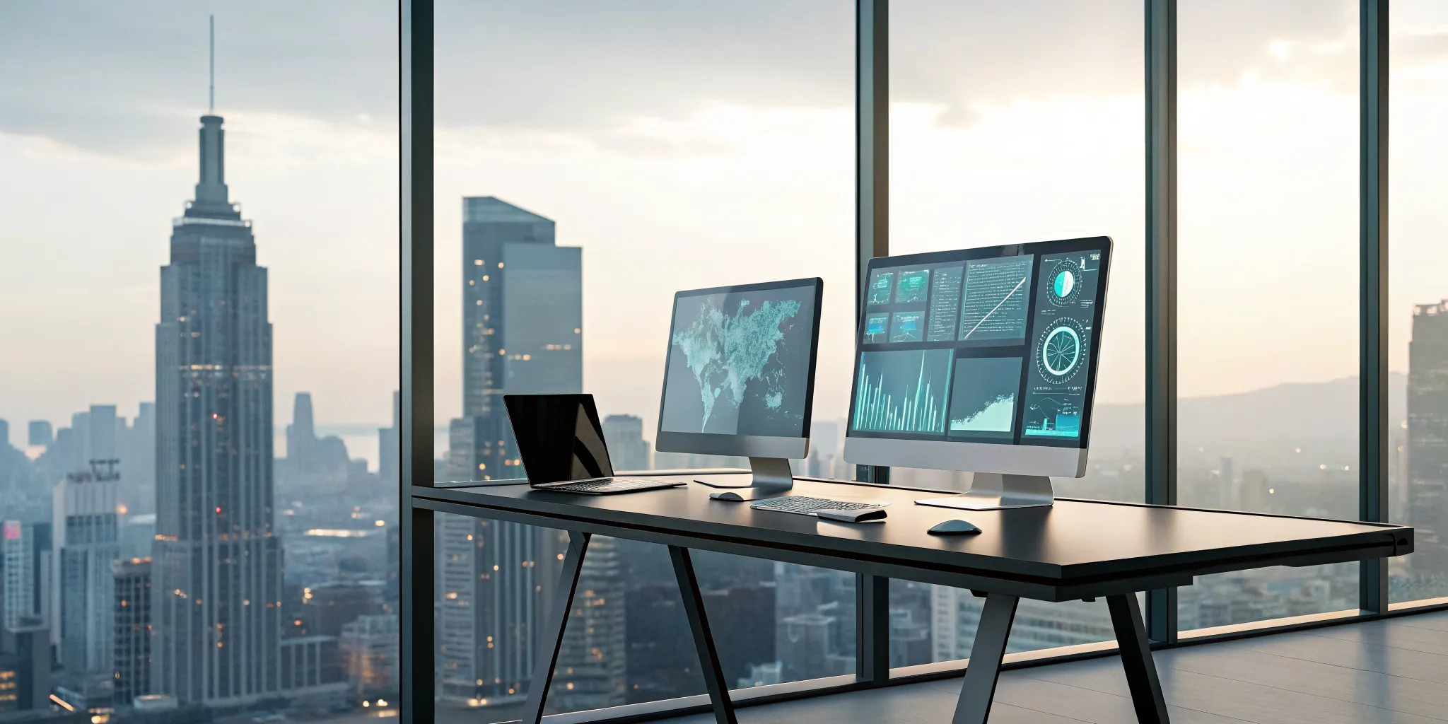 A private investigator reviews a case on a laptop using cloud-based software.