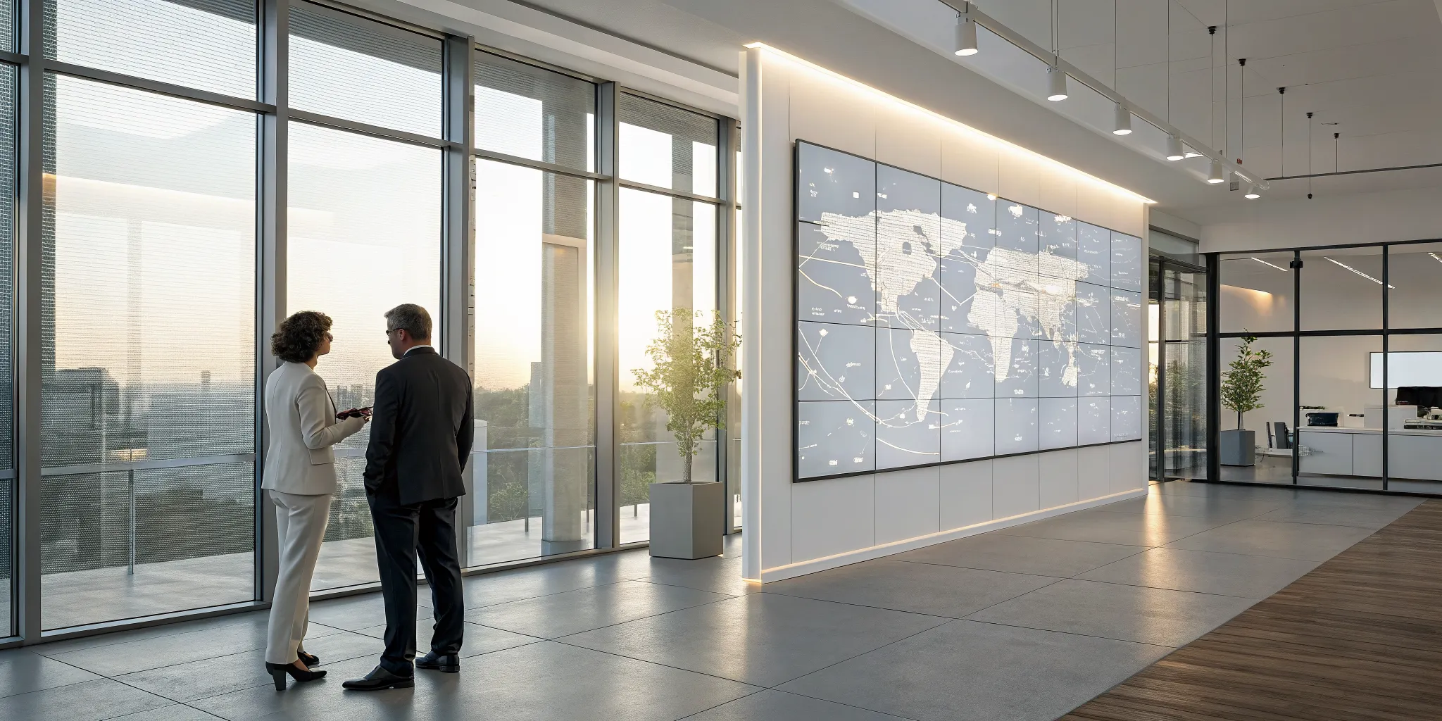 Professional investigators discussing a case using their modern case management system.