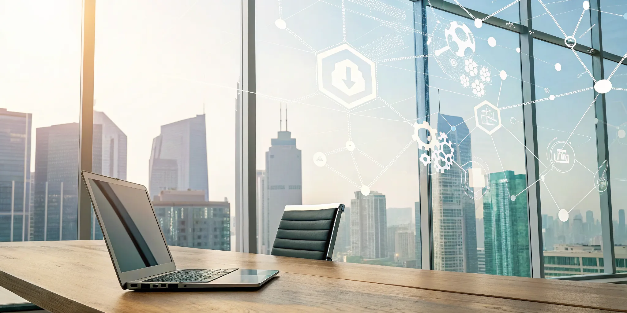 Laptop screen in a modern office showing an investigation management platform for efficient case management.