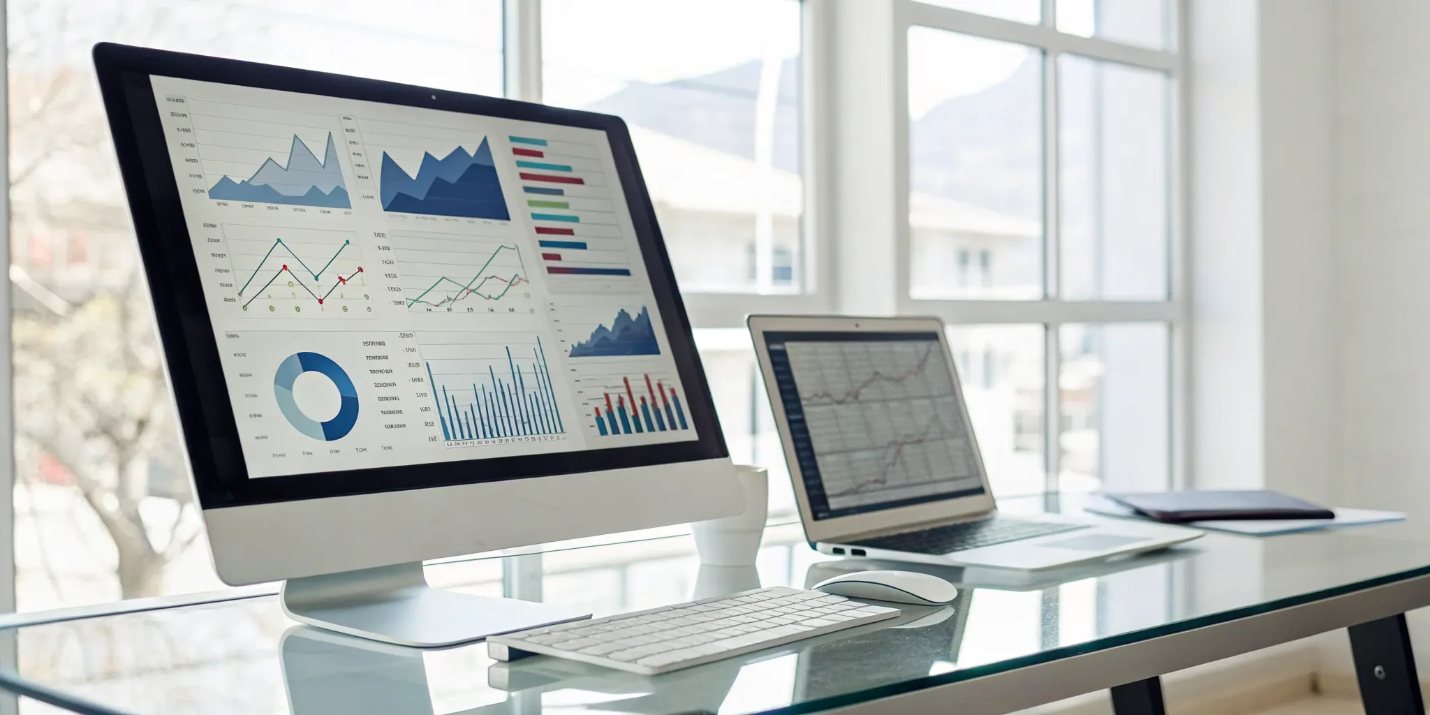 Investigation software pricing plans and analytics shown on a laptop screen.