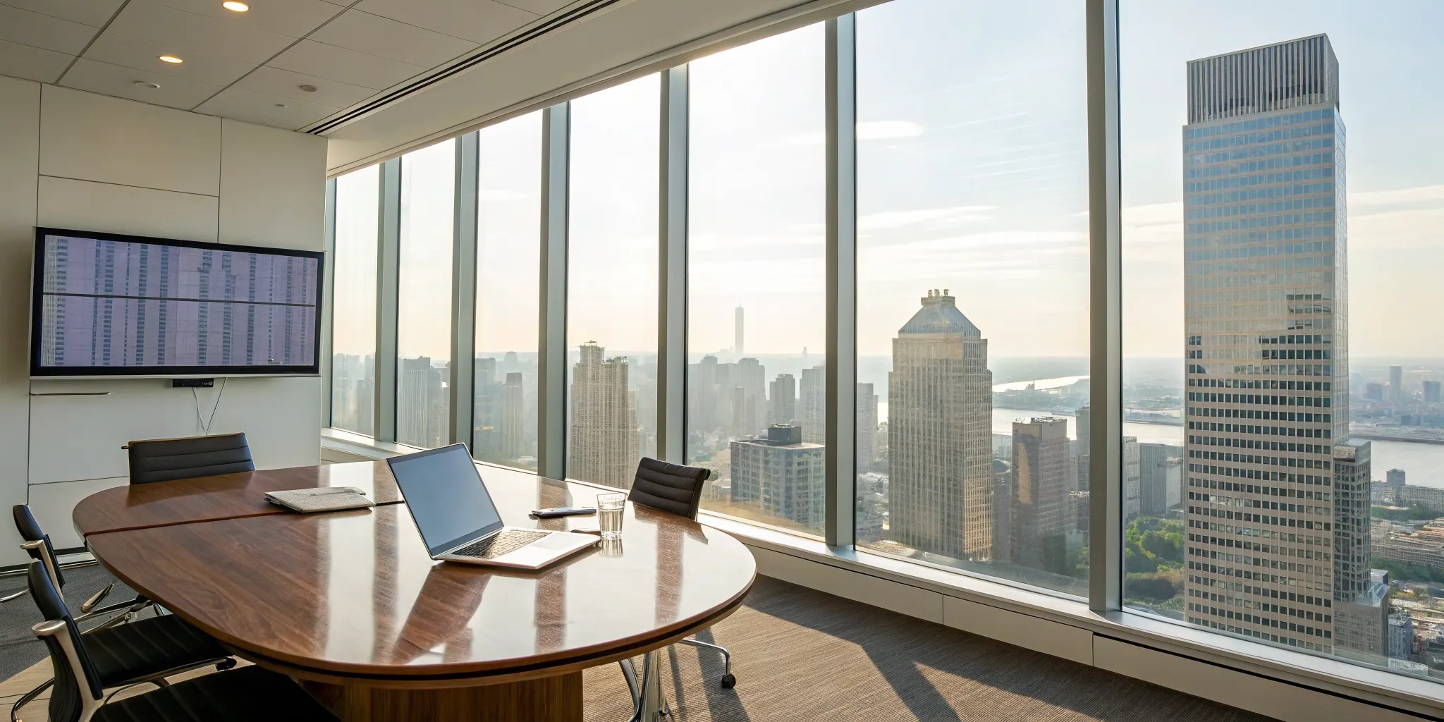 A modern law firm using a laptop to choose the best case management software.